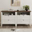 Table de chevet avec 2 tiroirs et station de charge Farmhouse-1831405371-1831405372