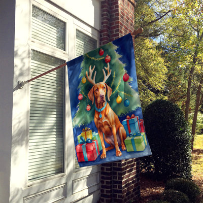 Drapeau de Noël maison de renne