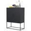 Buffet robuste en métal avec 2 tablettes