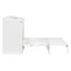 Grand lit escamotable avec grands tiroirs, blanc