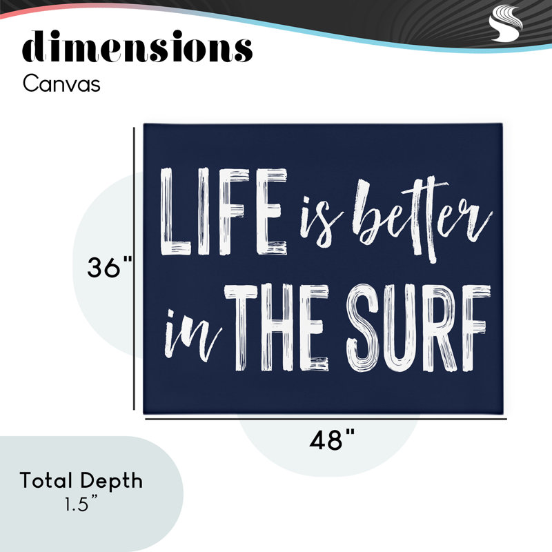 «Life Better In Surf Canvas», design par Lettré et doublé