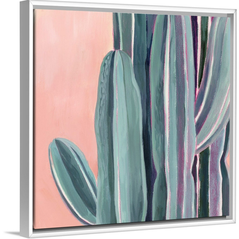 Désert du désert IV - reproduction d'art sur toile, H 13,7 po x l 13,7 po x P 1,75 po, Cadre flottant blanc