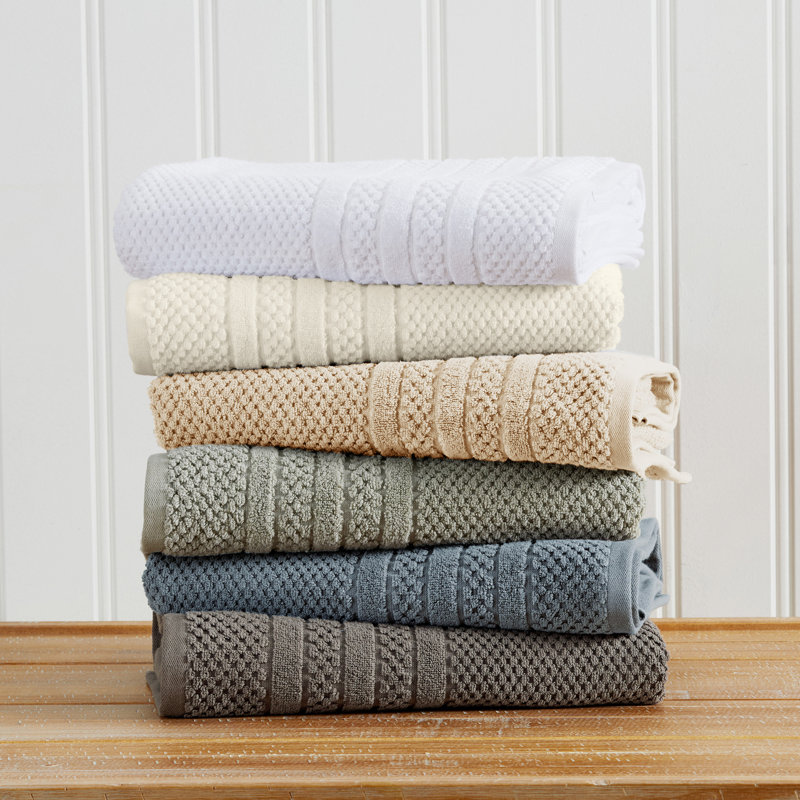 Ensemble de serviettes 100% coton à carreaux, Ensemble 8 pièces, Eucalyptus