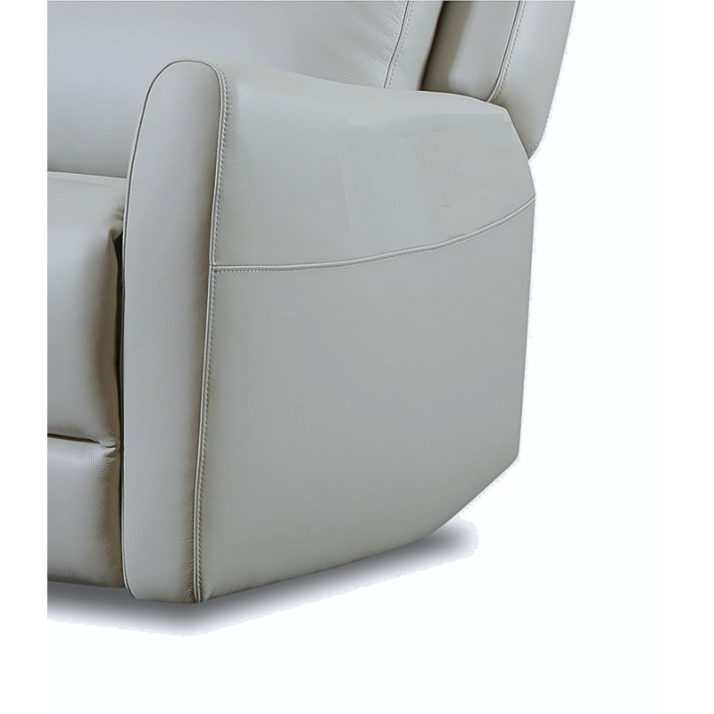 Brago Leather Power Swivel Glider, Gray