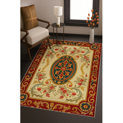 Tapis beige tissé traditionnel Mosso