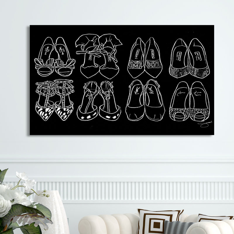 «Shoe Goals», reproduction de dessin sur toile, H 36 po x l 60 po x P 1,5 po, Toile tendue, Pas de tapis