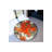 Orange Gray Themed Abstract Patterned Round Woven Base Modern Decorative Carpet-609454496