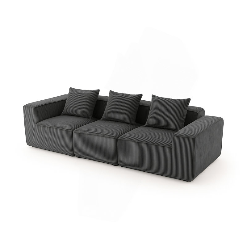 Canapé modulaire à compression multi-personnes pouvant être librement, Gris