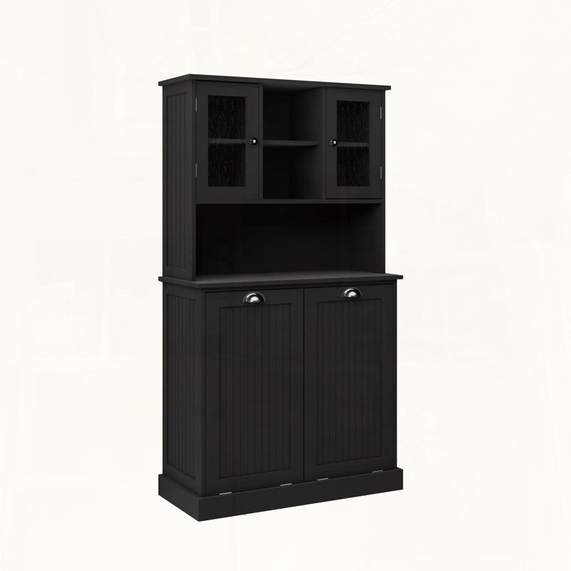 Two-Compartment Laundry Basket Cabinet