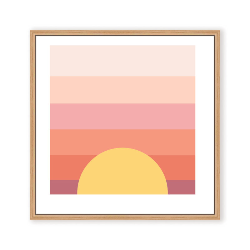 Golden Sol Print by Stefanie Bales, 20" H x 20" W x 2.375" D, Framed Canvas, Beige