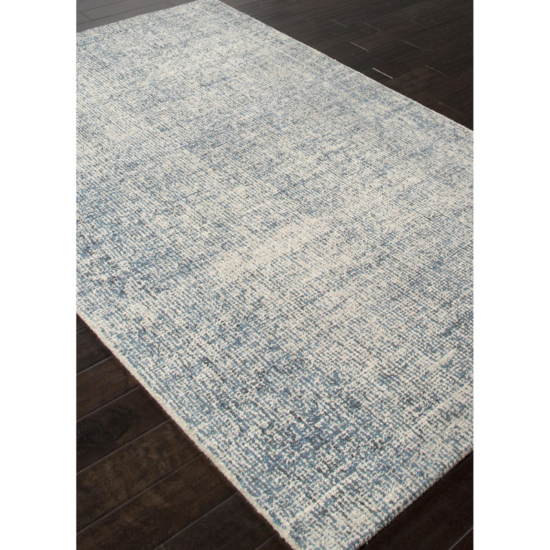 Tapis gris en laine touffeté à la main Pepin, Rectangle 9 pi 6 po x 13 pi 6 po