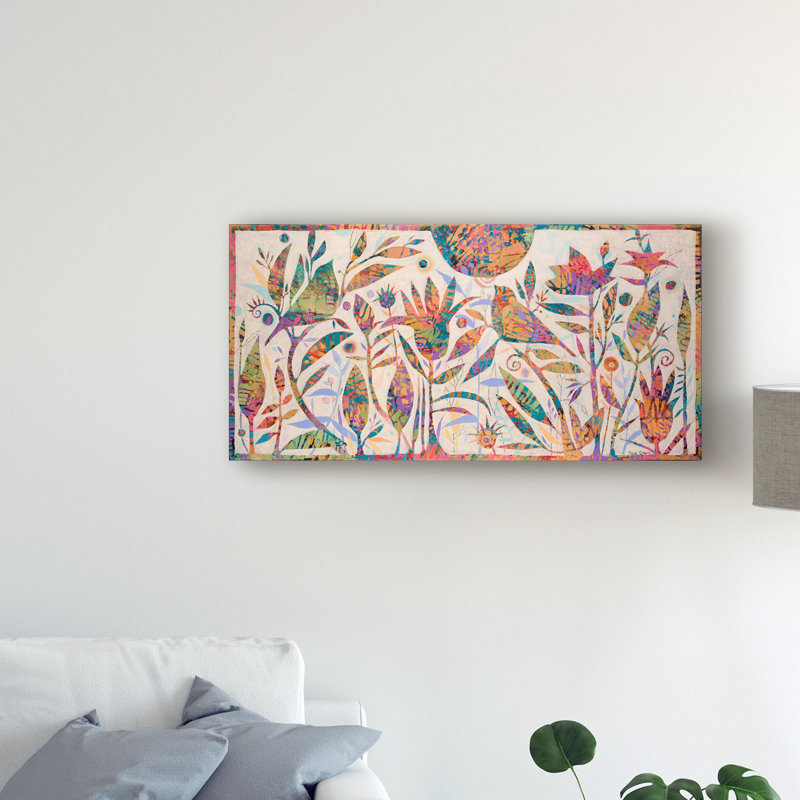 « summer magic abstract modern », art sur toile, H 12 po x l 24 po x P 2 po