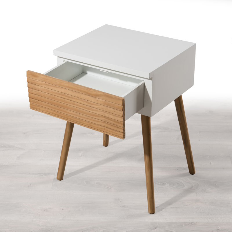Theo 40cm W Solid + Manufactured Wood Bedside Table