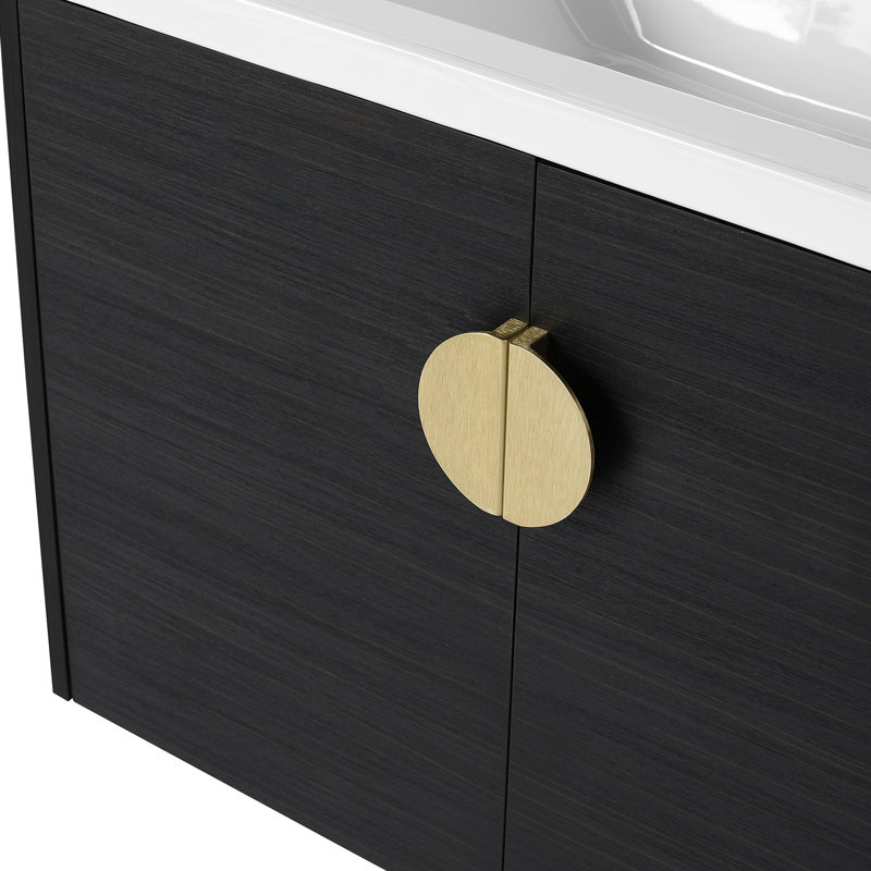 Lleucu 27.8'' Single Bathroom Vanity with Ceramic Top