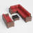 7 - Person Outdoor Rattan Sectional Seating Group With Cushions-101984279-101984280