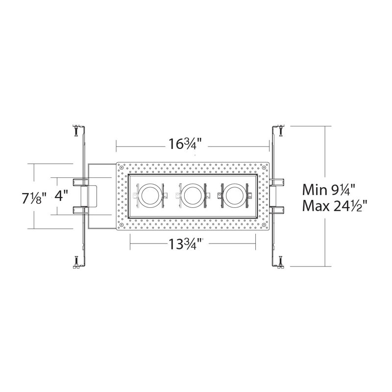 Ensemble d'éclairage encastré multi-projecteurs à DEL Silo X20, 2700 K, Blanc et blanc, 14 W