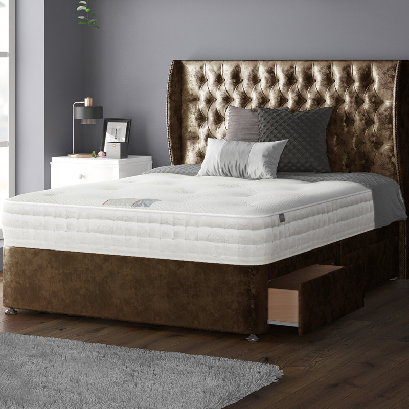 Mandalay Divan Bed Base, Small Double, 4 Drawers, Truffle