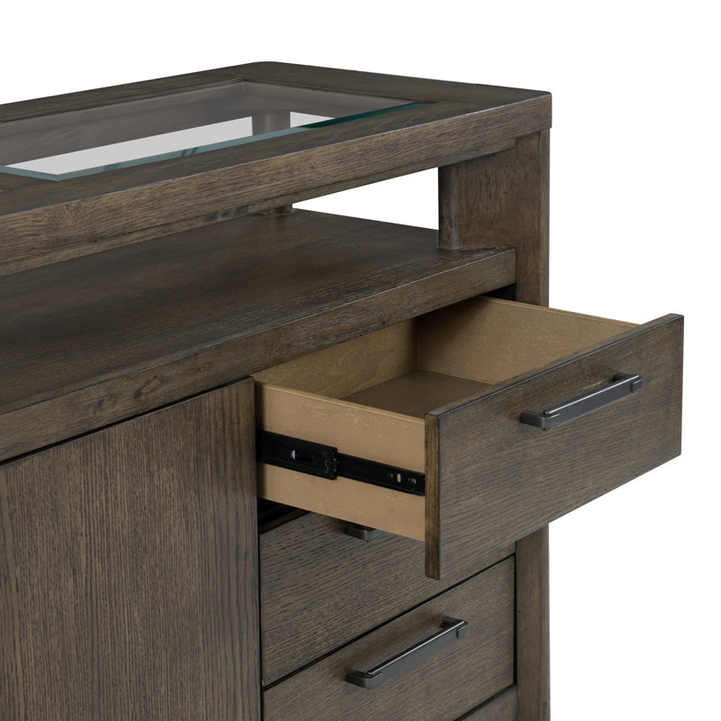 Buffet 35,98 po Ashal, Chêne foncé