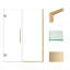Porte de douche à charnière en noir mat avec verre transparent l 54,5 po x H 76 po Transolide Elizabeth-106675352