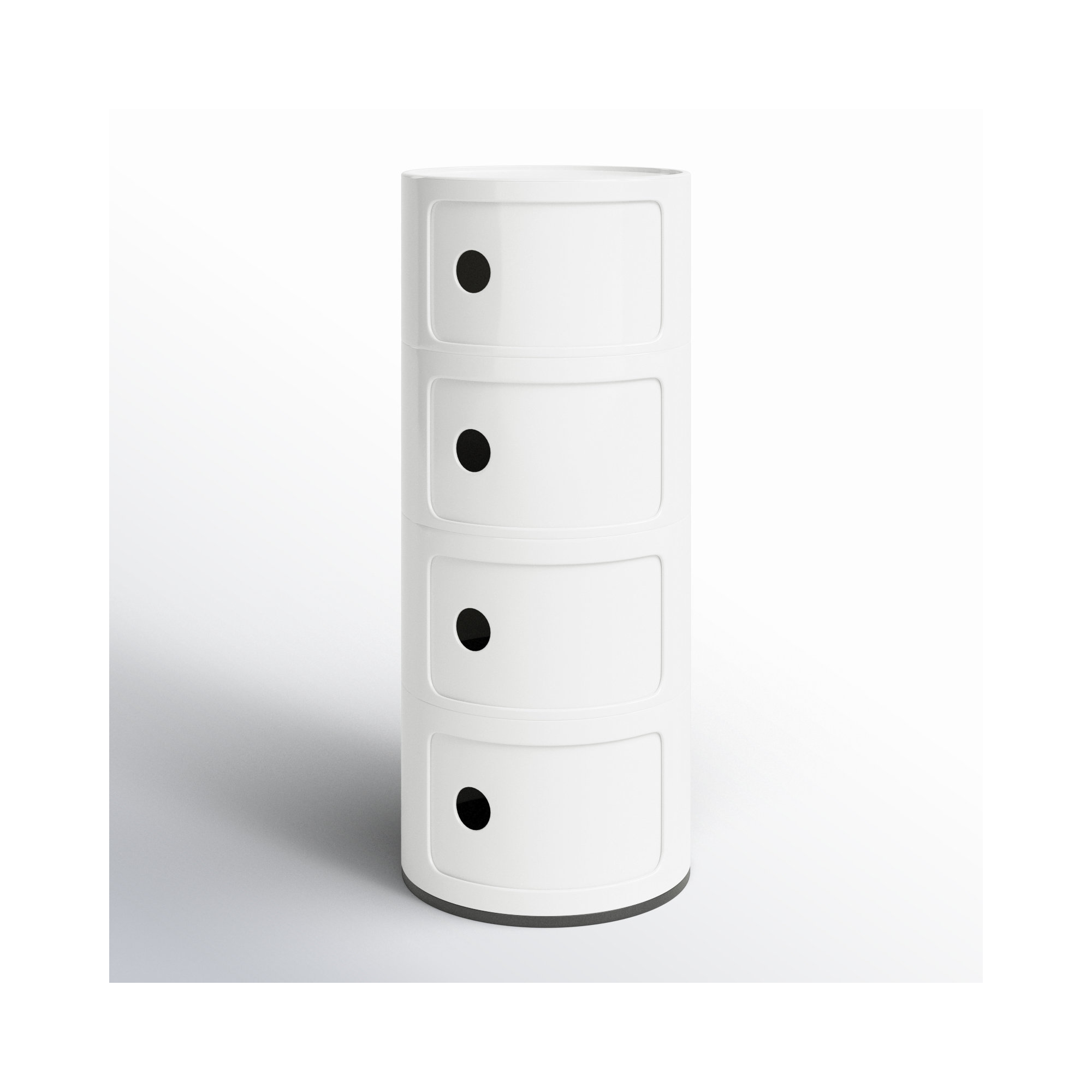 Componibili Round Modular Stacking Units, 4, White