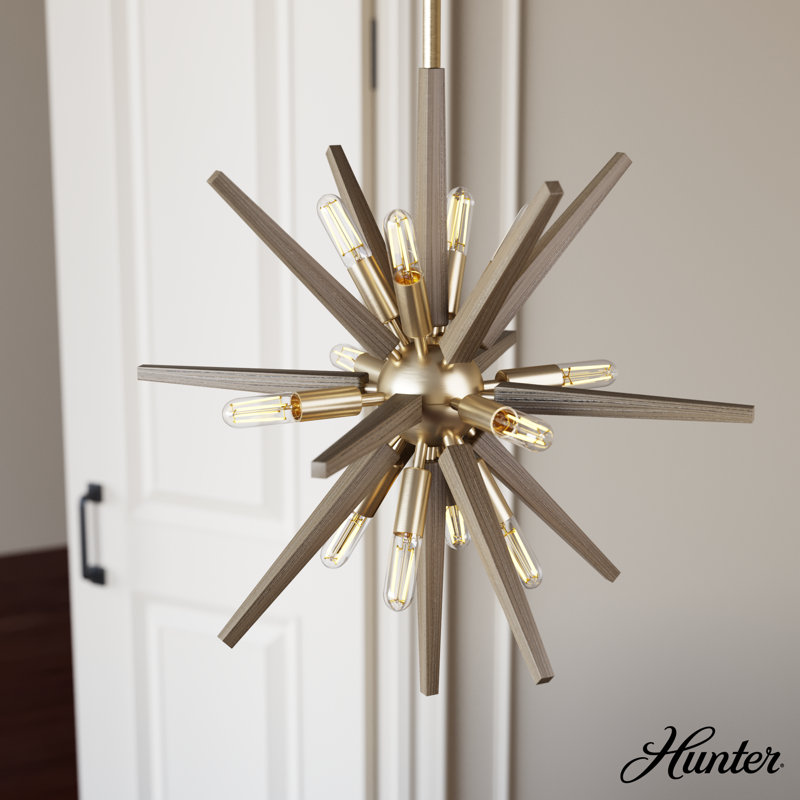 Alturas Gold Medium Aluminum Sputnik Pendant Light Fixture