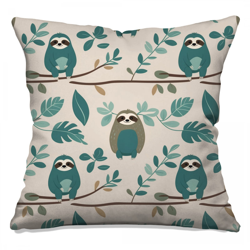 Coussins Sloth, 14 X 14 pouces