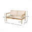 Causeuse d'extérieur en teck beige