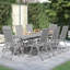 Ensemble de salle à manger de jardin en bois massif 7 pièces vidaXL 120-170 cm-283414764-283414765-319132615