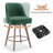 Swivel Upholstered Counter Stool with Solid Wood Frame-1896269818