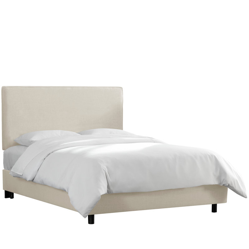 Catie Upholstered Bed, Twin, Classic Talc Linen
