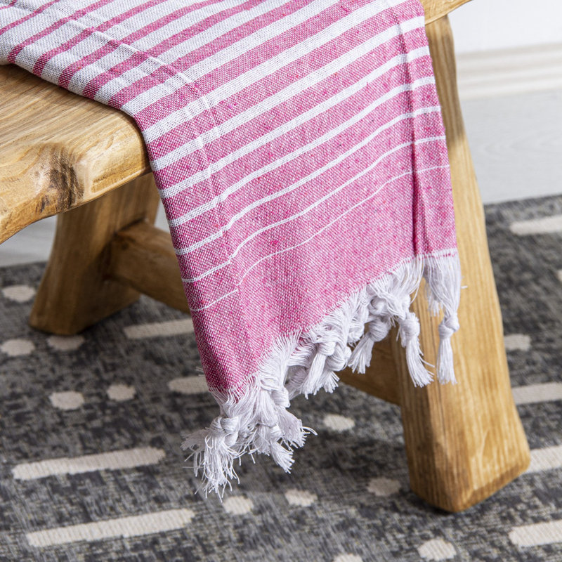 Serviette de plage 100% coton, rose, 39,4 po x 67,0 po | Doux et absorbant, lavable à la machine à 86 ° F | Parfait pour la plage, la piscine, le spa et les voyages | Conception légère et à séchage rapide pour un confort ultime