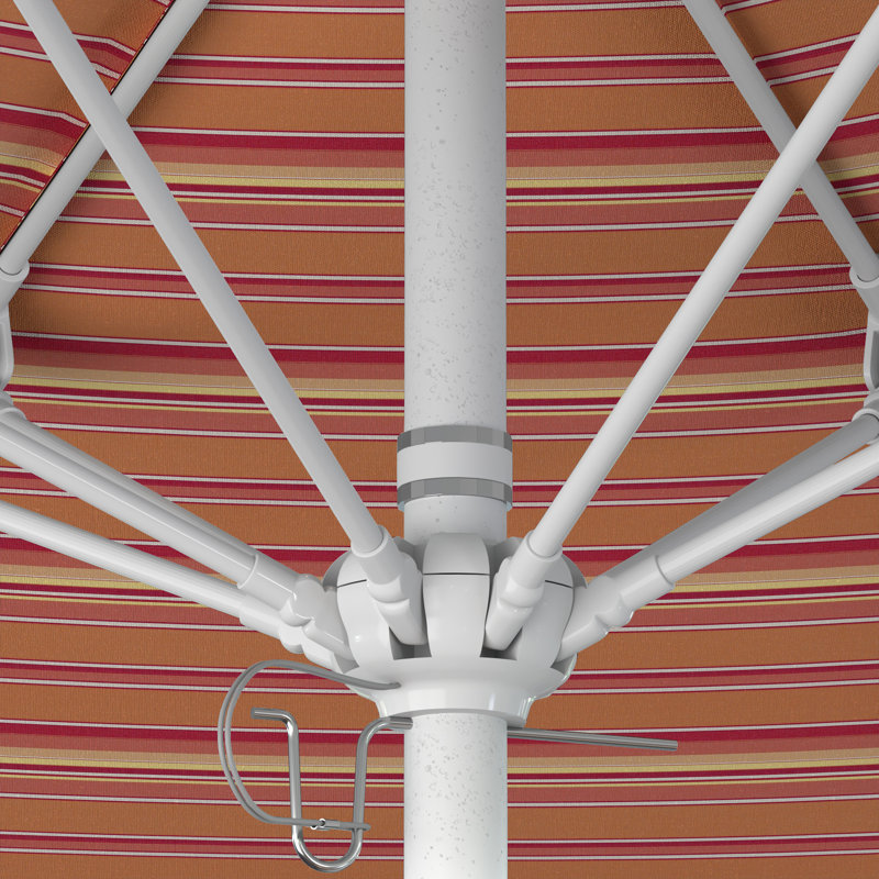 Parasol de marché 90 po Sunbrella, Sunbrella® mangue rayé Dolce, Blanc mat