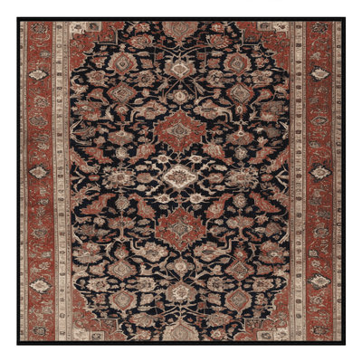 Machine Washable Persian Brown Area Rug
