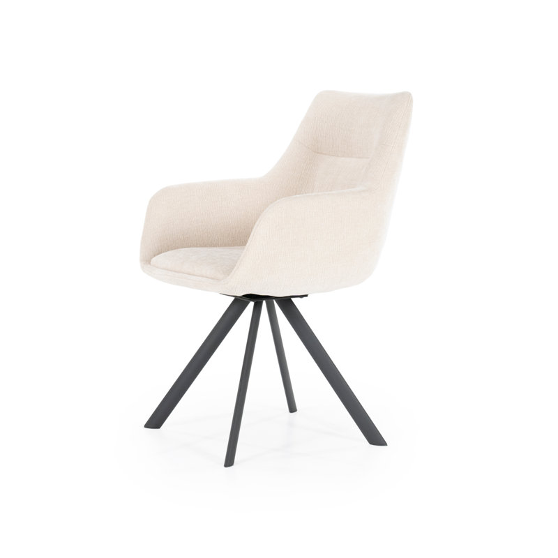 Accent Chair Swivel Armchair, Beige