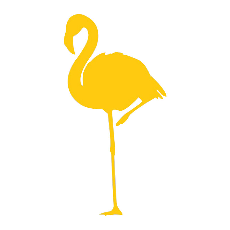 Animals Wall Decal, Dark Yellow, Large