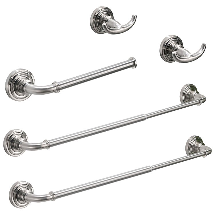 Fapully 5 Piece Bathroom Hardware Set Stainless Steel Wall Mounted Bathroom  Accessories Set,Brushed Nickel Finished