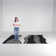 Ashal Abstract Gray/Black Area Rug