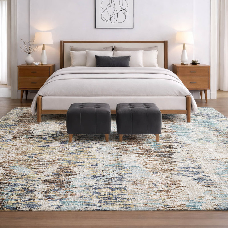Tapis à poil long de qualité supérieure lavable à la machine ADS66, 5 pi x 7 pi 6 po, Moody