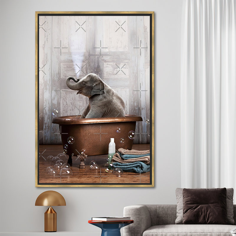 Print on Canvas, Framed Print without Mat, 30 cm H x 20 cm W, Gold