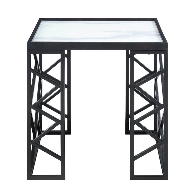 Modern Metal-Framed Tempered Glass Tables Set for Living Room, Enhancing Style and Functionality