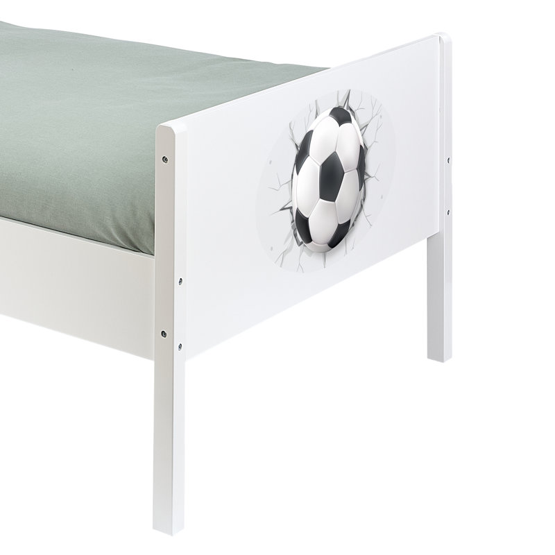 Kids White Single Bed – Football