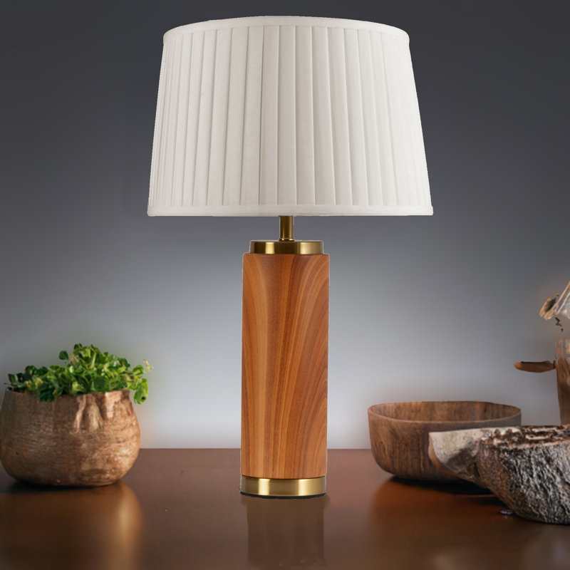 Asghar Metal Table Lamp, Brown, Cream