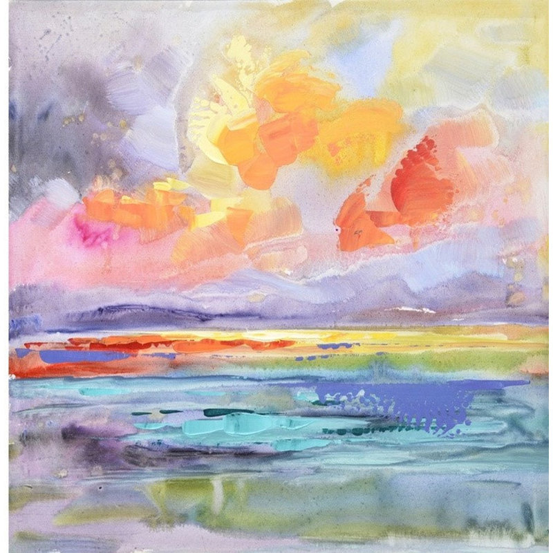 Doritha, aquarelle abstraite encadrée sur toile