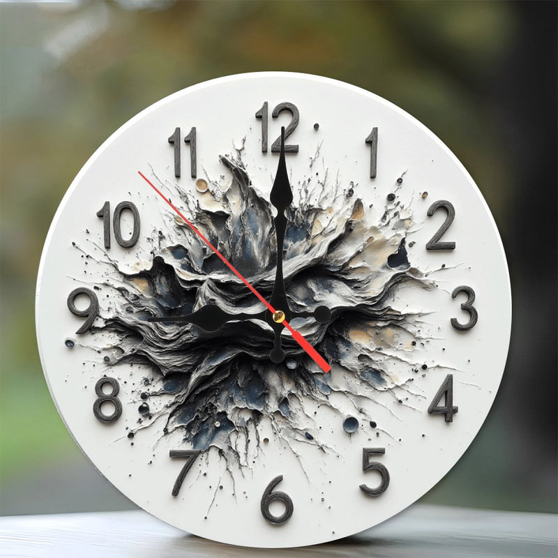 Horloge murale artistique artistique 2d