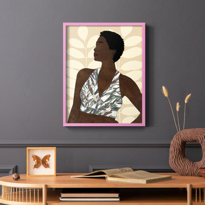 «Ethnic Beauty I», reproduction encadrée - bois massif