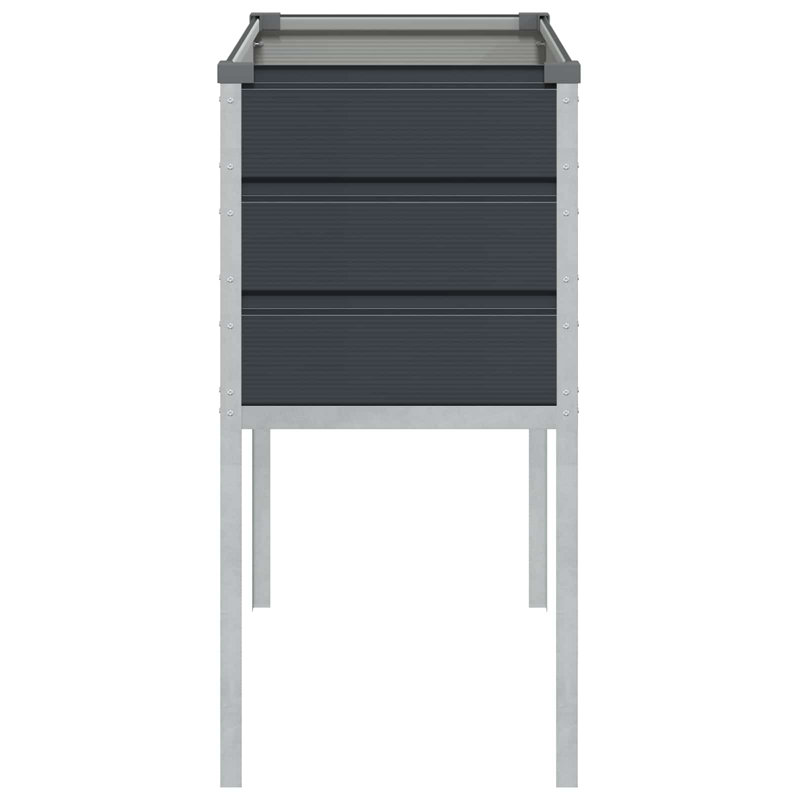 Vidaxl Planter Anthracite 100 X 45 X 90 Cm Galvanised Steel, Anthracite