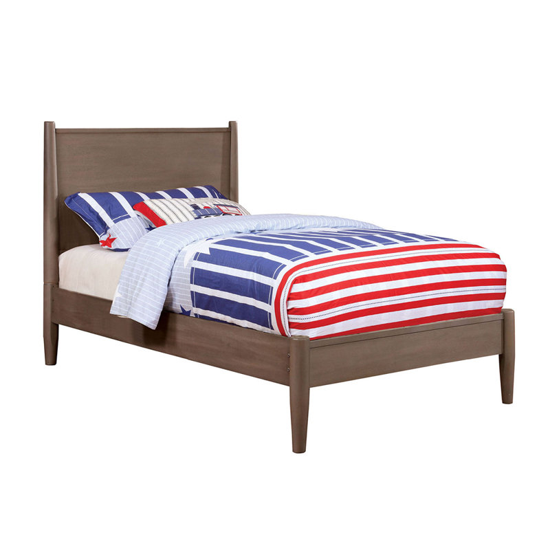 Lit plateforme Scheffler, Gris, Simple