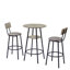 Ensemble de tabourets de bar confortables et élégants avec dossier et tablette, idéal pour la cuisine ou le bar