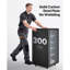 Armoire murale 22U à fixation murale, profondeur de 23,6 po, capacité de charge maximale de 300 lb avec porte en verre trempé verrouillable, panneaux latéraux, support pour équipement informatique, appareils audiovisuels