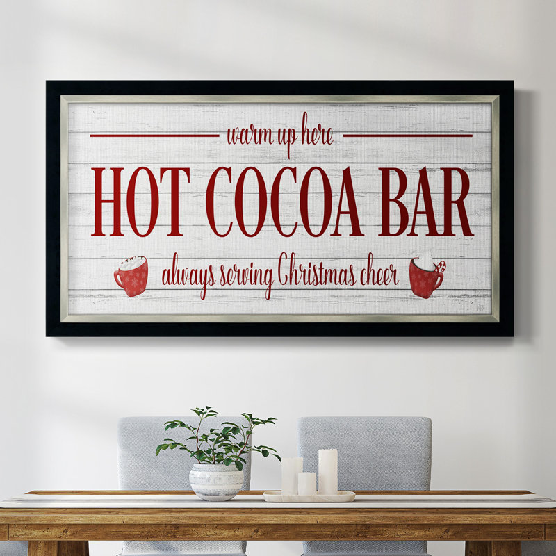 «Hot Cocoa Bar», reproduction d'un seul cadre photo sur toile, H 25 po x l 45 po x P 1 po
